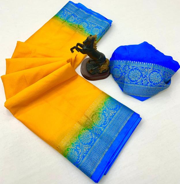 Malhar double zari border saree suppliers  - wholesale export